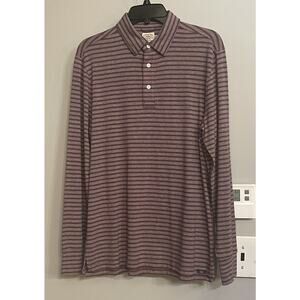 Fagerty‎ Movement Polo Shirt Long Sleeve Fremont Strip Mens Small New